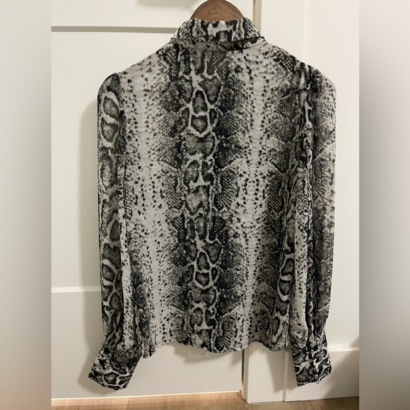 SNAKESKIN PRINT BLOUSE - Picture 2 of 2